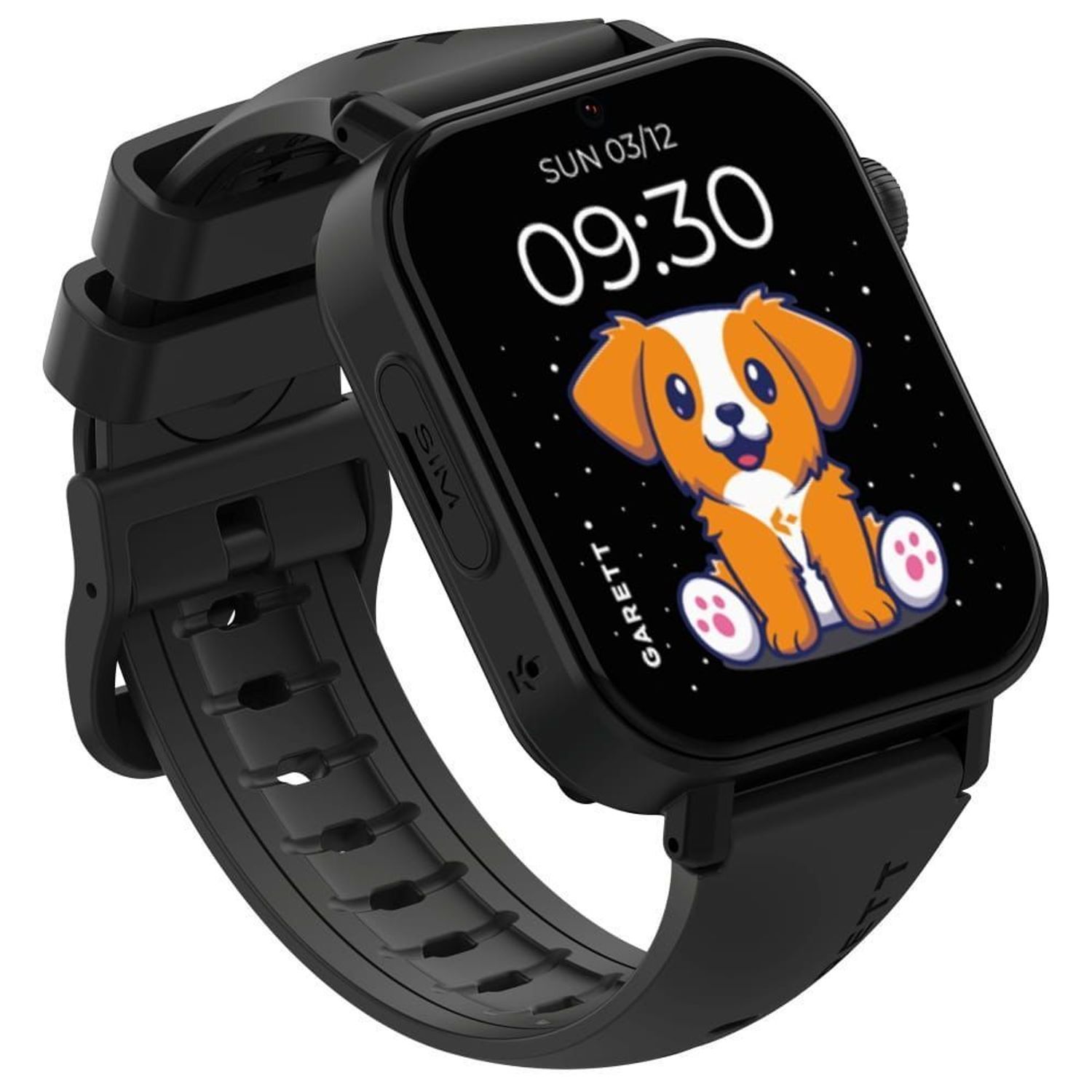 Smartwatch dziecięcy Garett Kids Rel 4G czarny. Smartwatch dla dziecka. Smartwatch dziecięcy Garett z rozmowami. Czarny smartwatch Garett dla z GPS i rozmowami (4).jpg